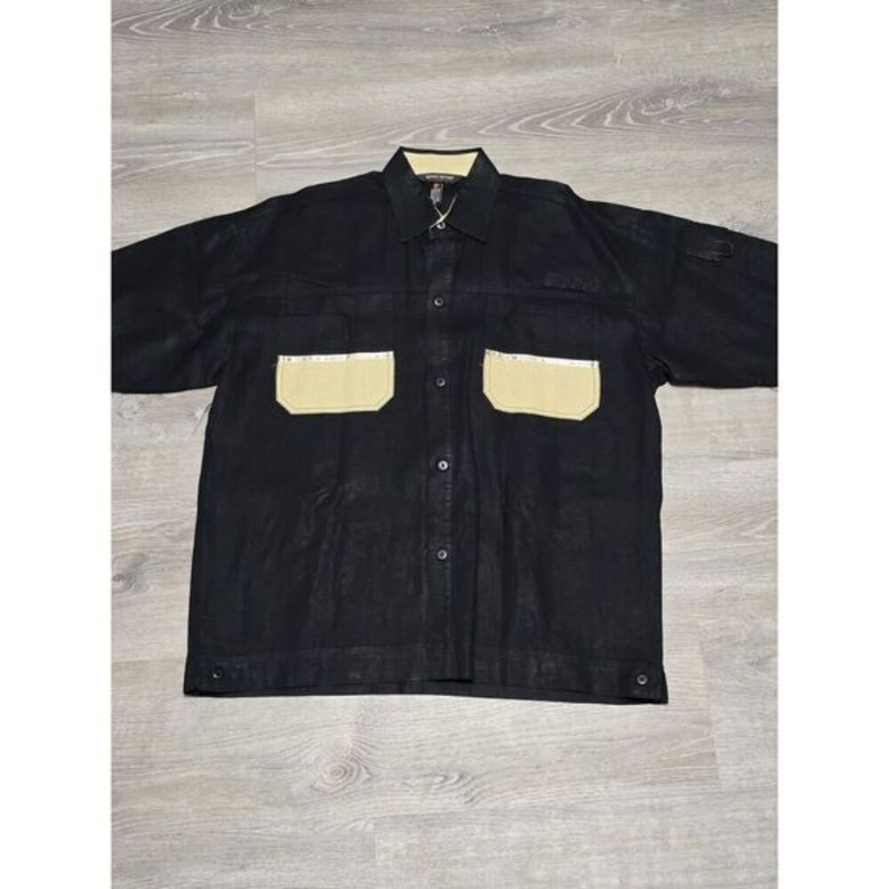 HipHop History Men's Black Workwear Shirt Size L -‎ Streetwear Button-Up